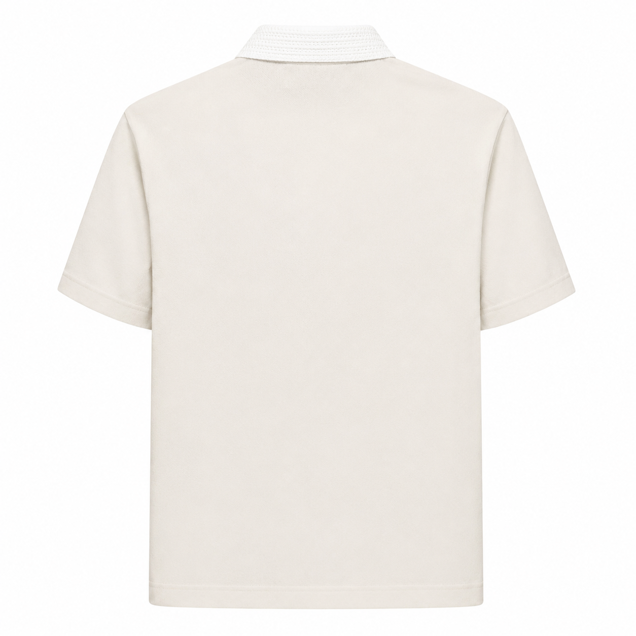 1V-Check Knit Shirt – Beige & Blue