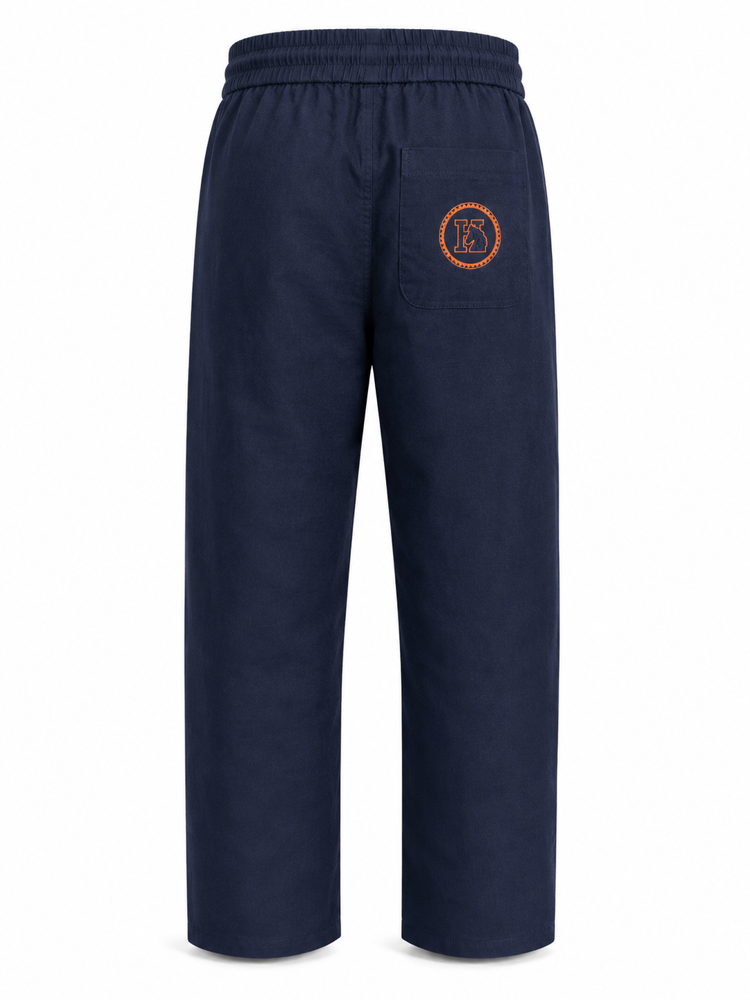 Navy Linen Drawstring Trousers