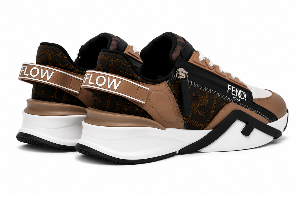 Fendi Flow Sneakers – Brown / White / Black