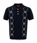 GG Knit Polo – Navy / Cream