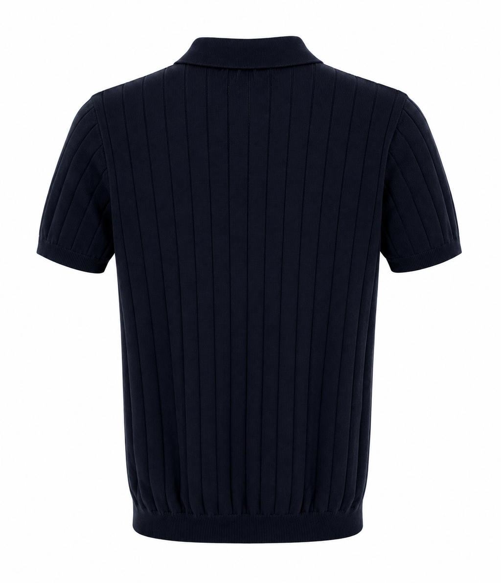 GG Knit Polo – Navy / Cream