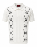 GG Knitted Polo – White
