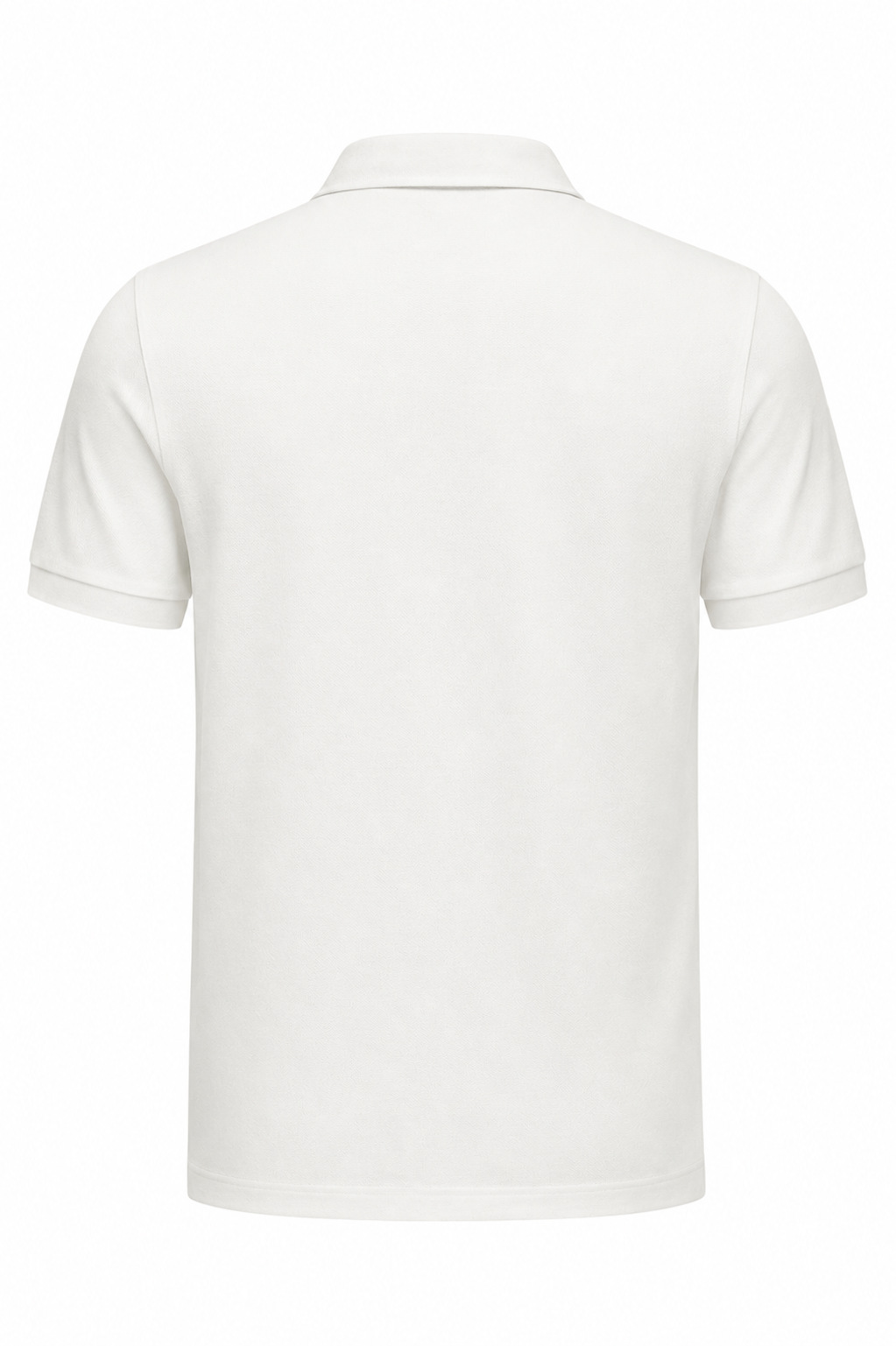 White Textured Polo Shirt