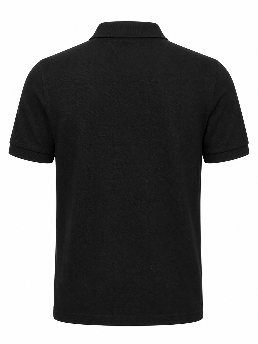 Black Textured Polo Shirt