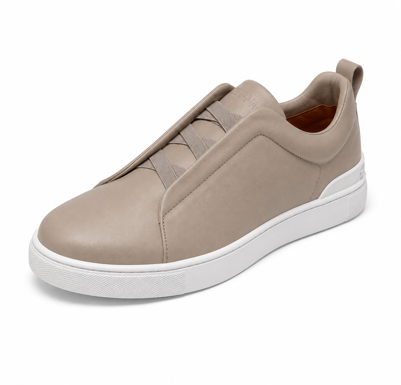 ZEGNA Premium Leather Slip-On Sneakers