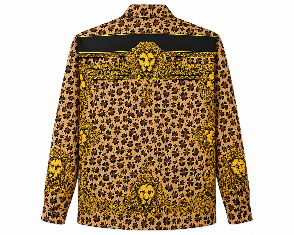 Versace Baroque Leopard Silk Shirt