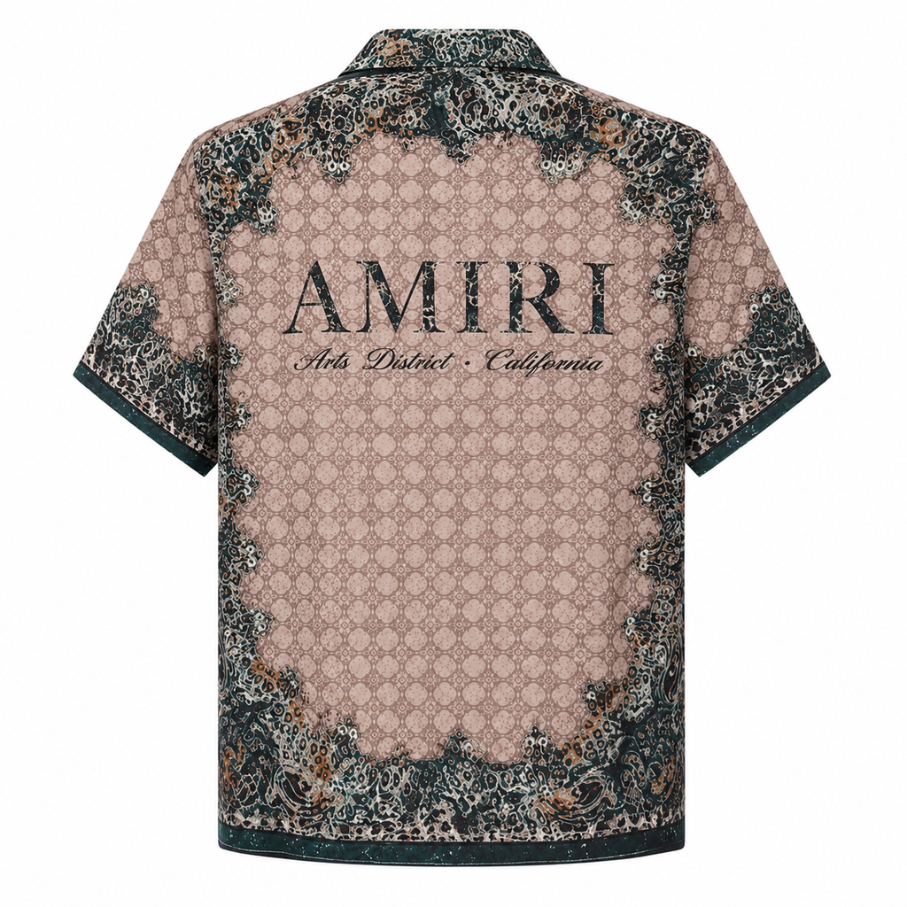 AMIRI -     Stone Mosaic Camp Collar Shirt