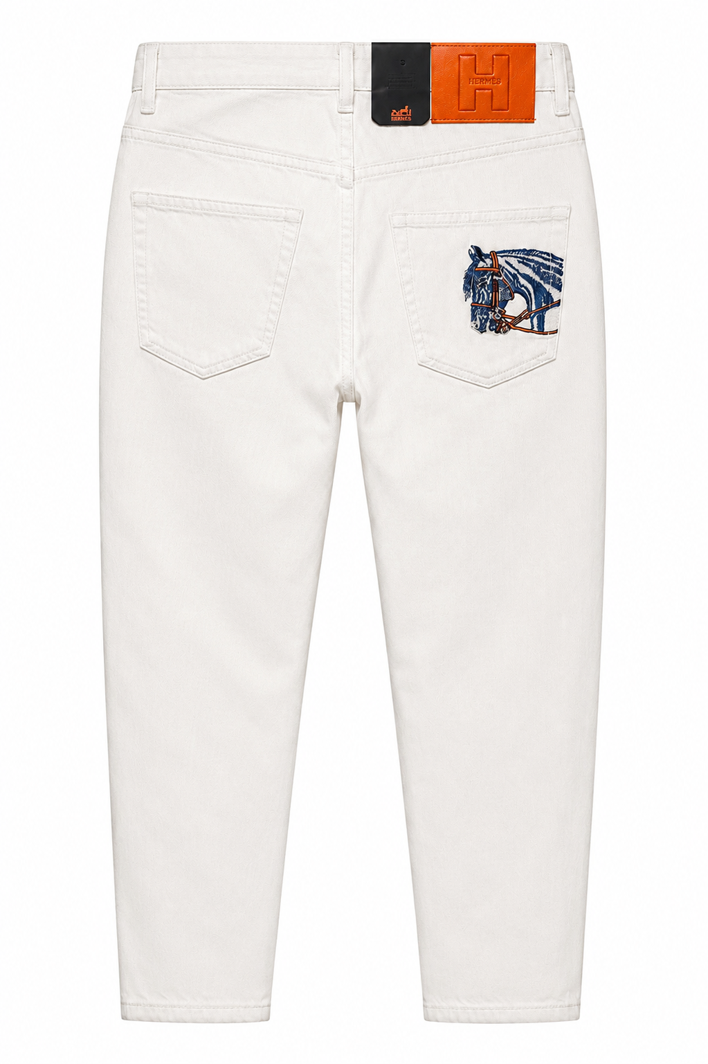 Hermes White Premium Denim Jeans