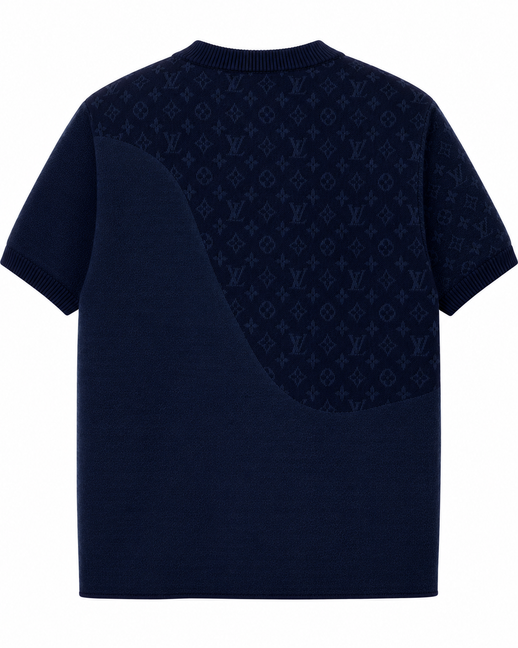 1v Monogram Knit T-Shirt – Navy Blue