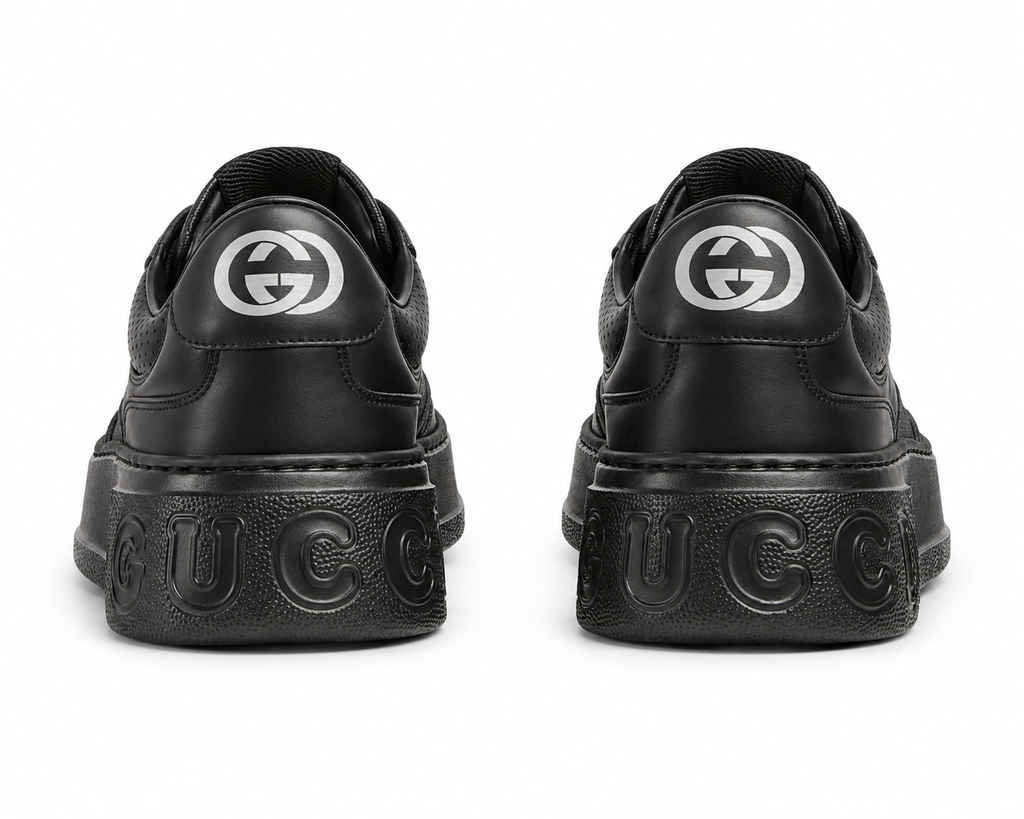 GC-Black Monogrami Platform Sneakers