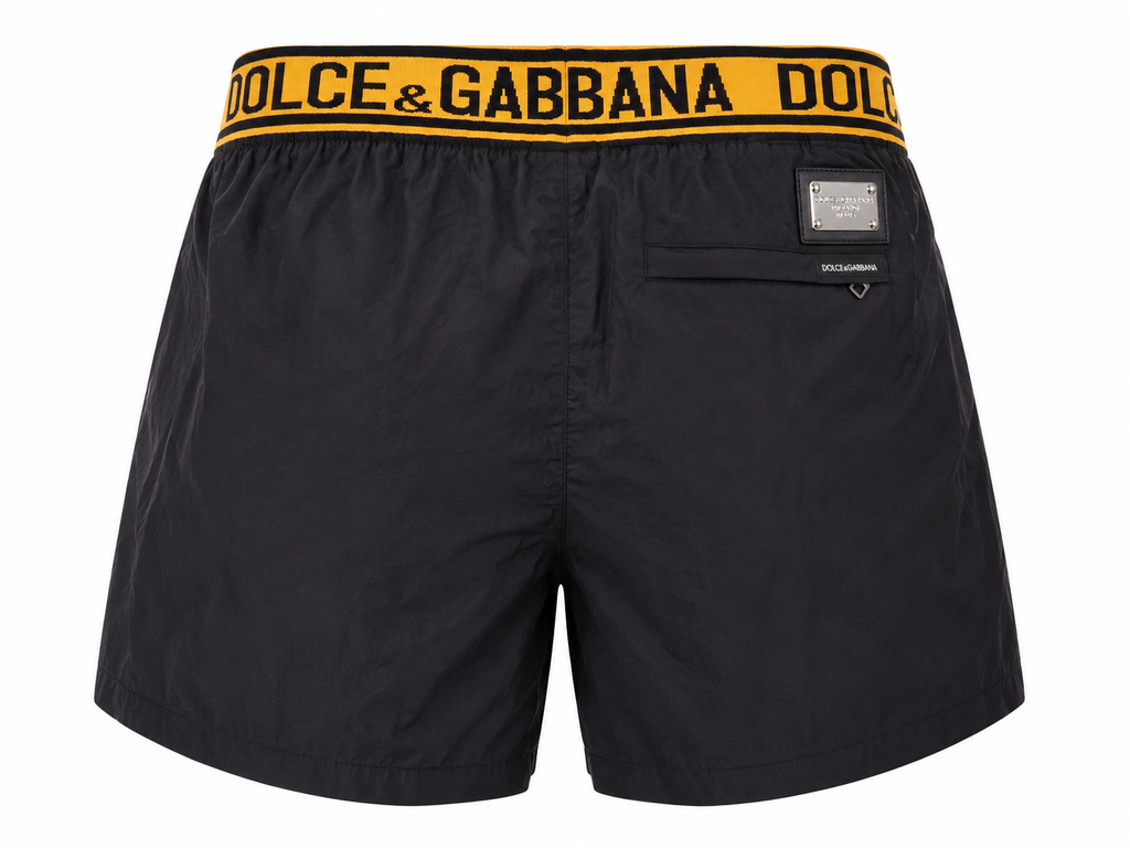 Inspired Premium Swim Shorts – Black/Gold