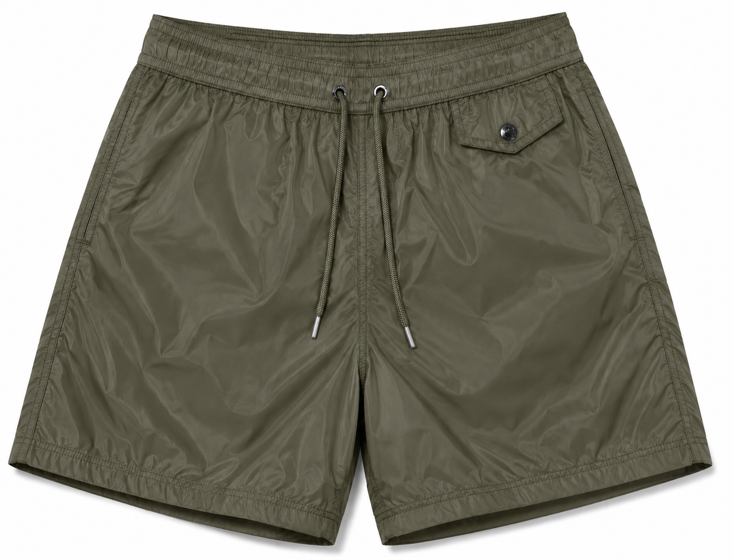 Olive Nylon Swim Shorts