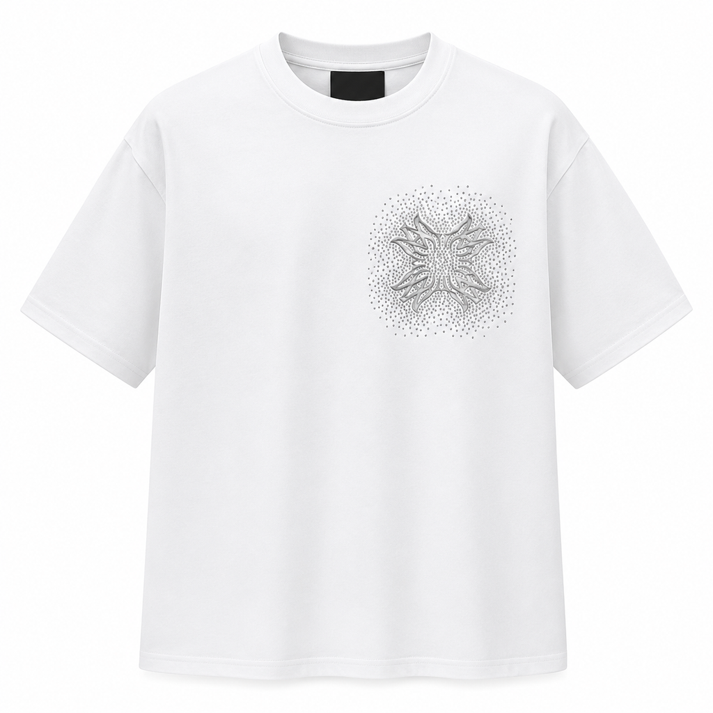 AMIRI Rhinestone Tee – White