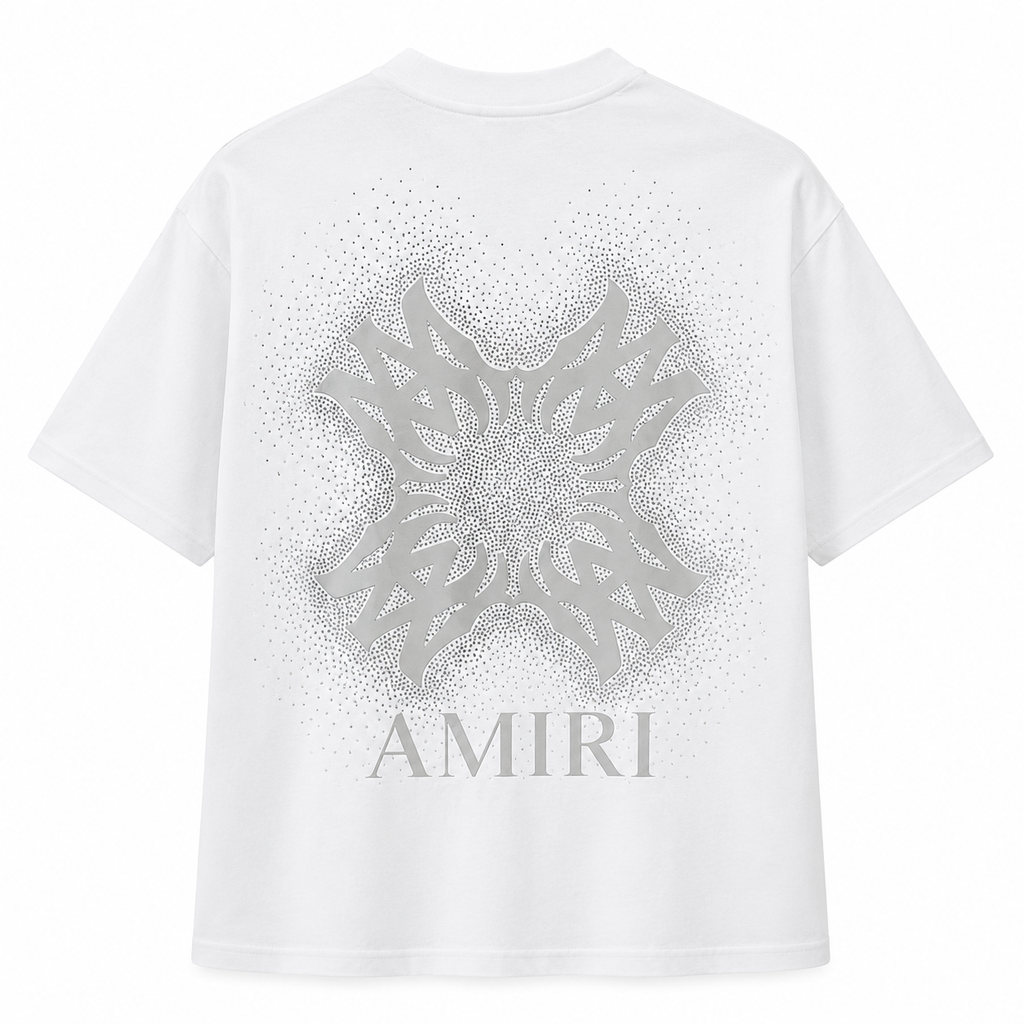 AMIRI Rhinestone Tee – White