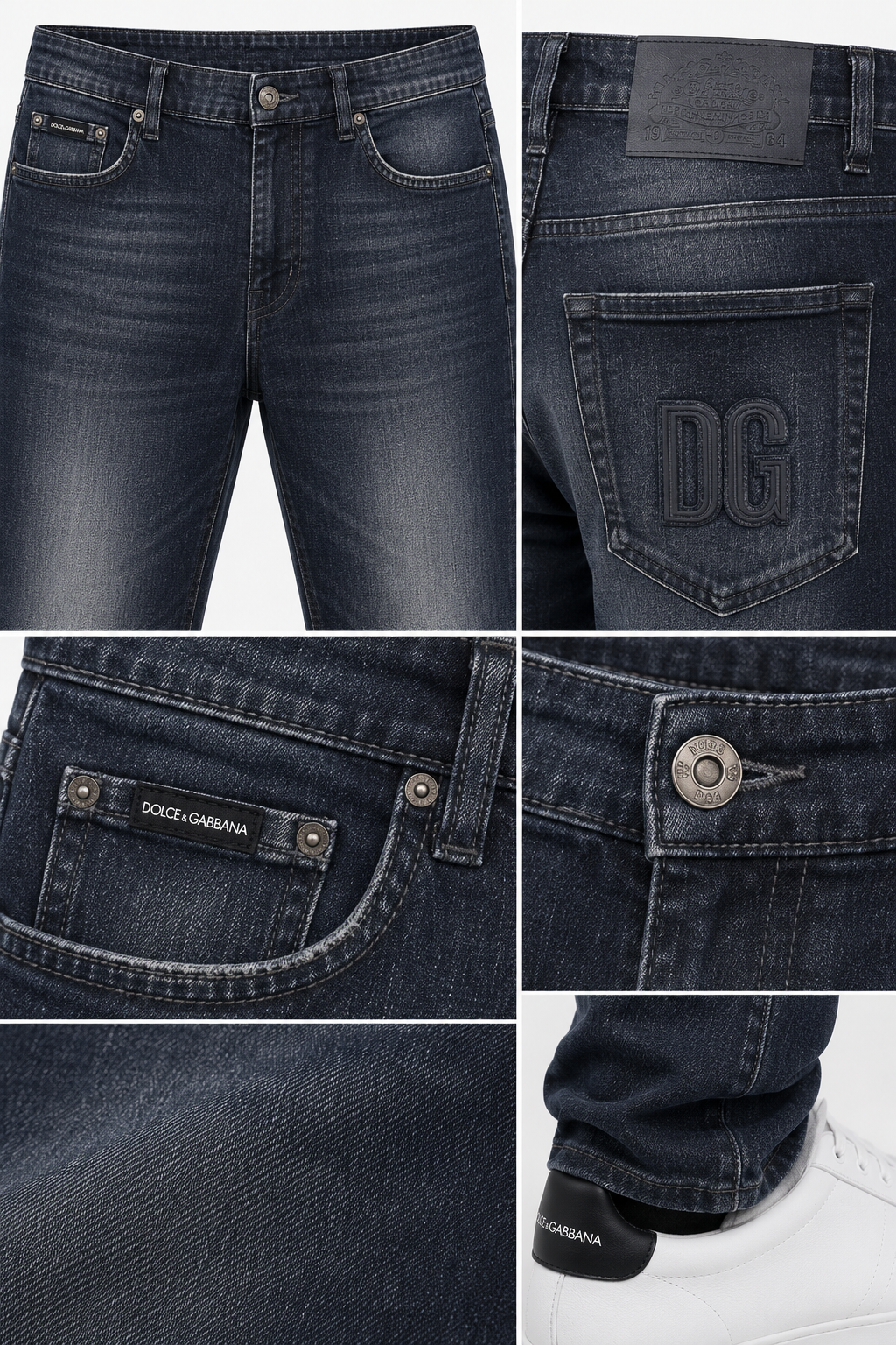 D&G Dark Indigo Washed Denim Jeans