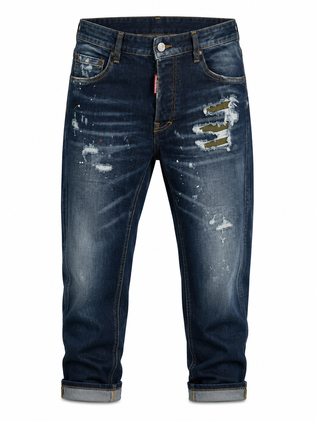 جينز Dsquared أزرق داكن ممزق