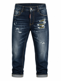 جينز Dsquared أزرق داكن ممزق