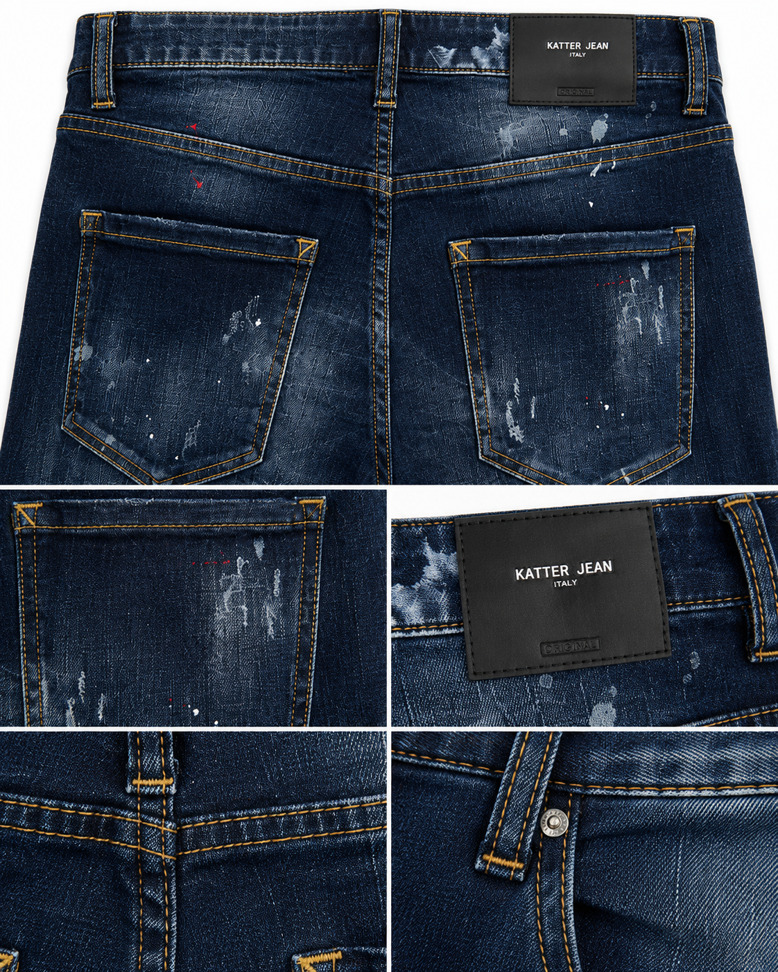 جينز Dsquared أزرق داكن ممزق