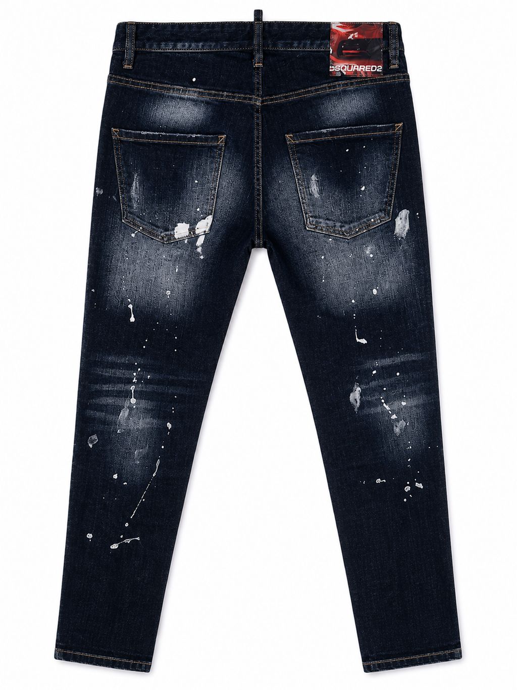 DSQ Distressed Paint Splash Jeans