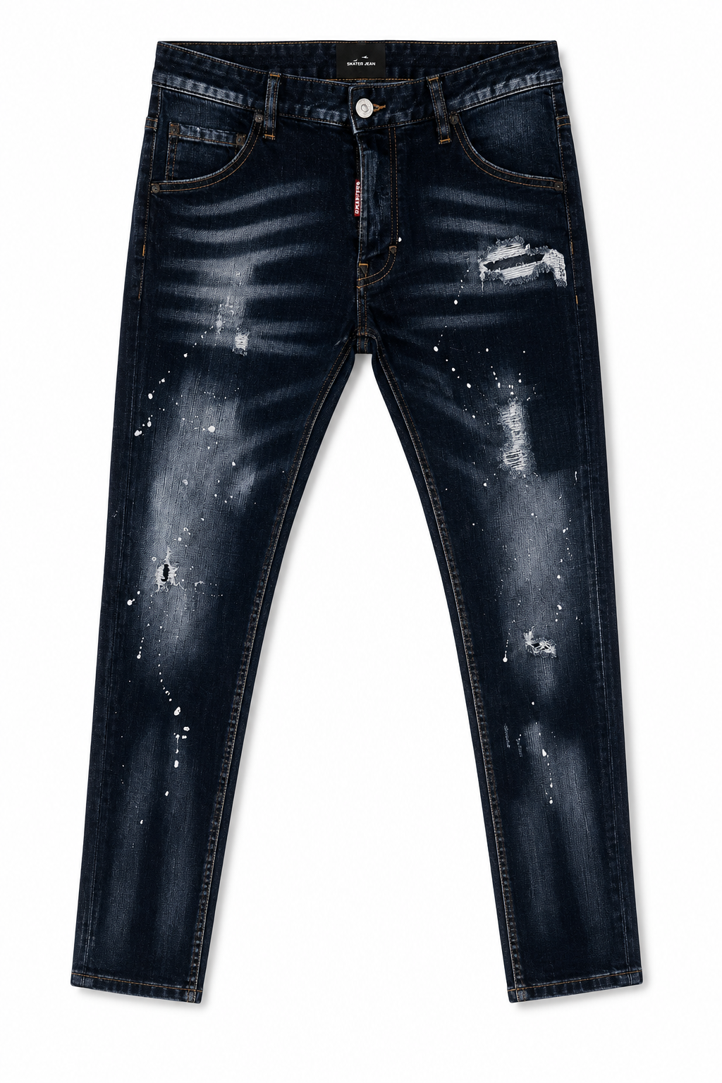 Dsquared - Dark Blue Distressed Slim Fit Jeans