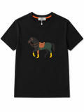 Horse Graphic T-Shirt – Black