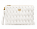 Miu Miu Quilted Leather Clutch – White
