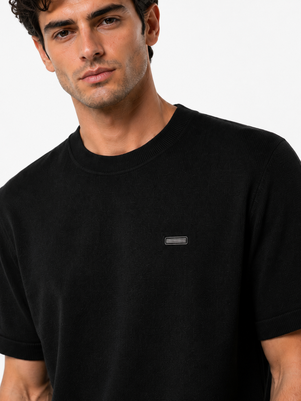 Zegna - Black Knit Box Fit T-Shirt
