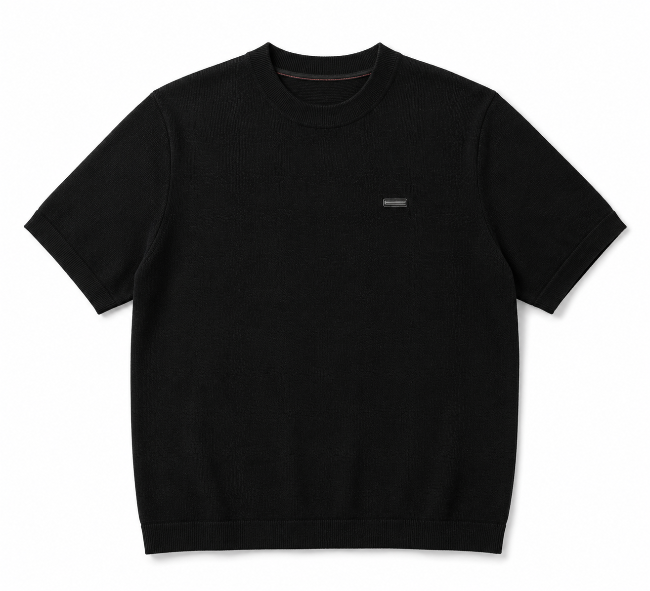 Zegna - Black Knit Box Fit T-Shirt