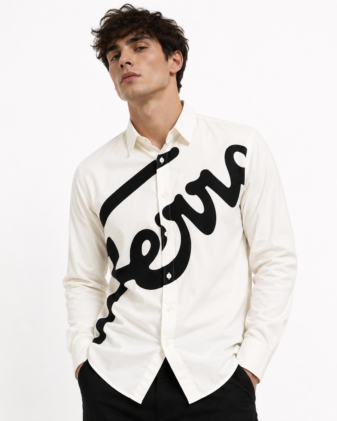 Salvatore Ferragam- Premium White Printed Shirt