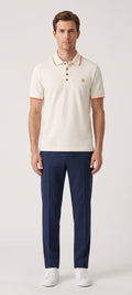 Hermès Polo Shirt – Cream & Orange