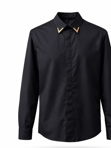 Vallentino shirt black with gold logo