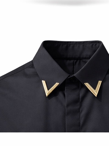 Vallentino shirt black with gold logo