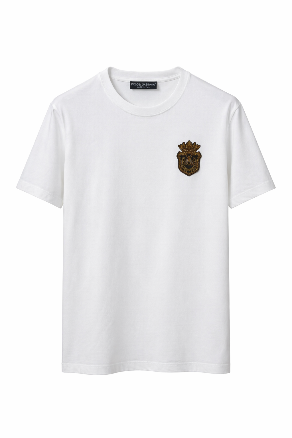 Dolce&Gabbana Cotton T-shirt with heraldic patch