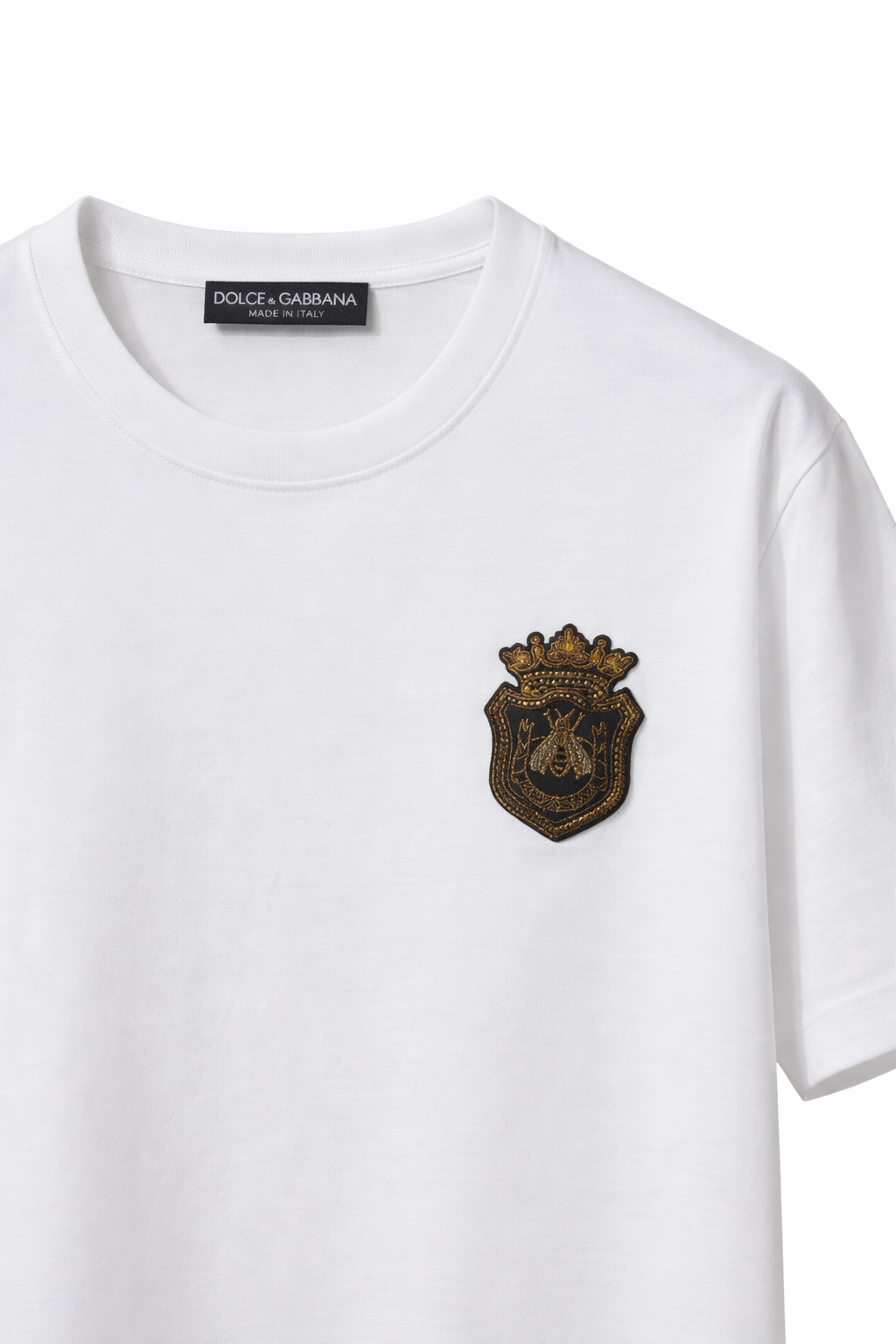 Dolce&Gabbana Cotton T-shirt with heraldic patch