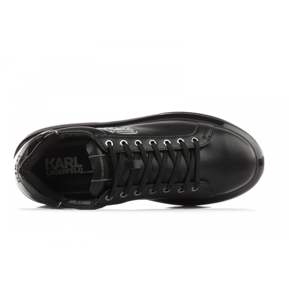 KARL LAGERFELD
KAPRI CUSHION PLEXICONIC LOGO BLACK LEATHER TRAINER