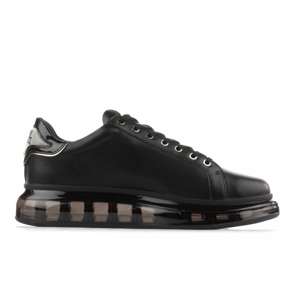 KARL LAGERFELD
KAPRI CUSHION PLEXICONIC LOGO BLACK LEATHER TRAINER