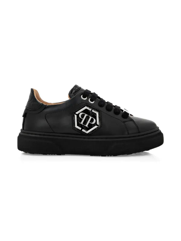 Philipp Plein
'Hexagon' leather ankle-strap sneakers