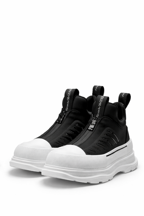 Alexander Mcqueen Moto Tread Slick Black & White