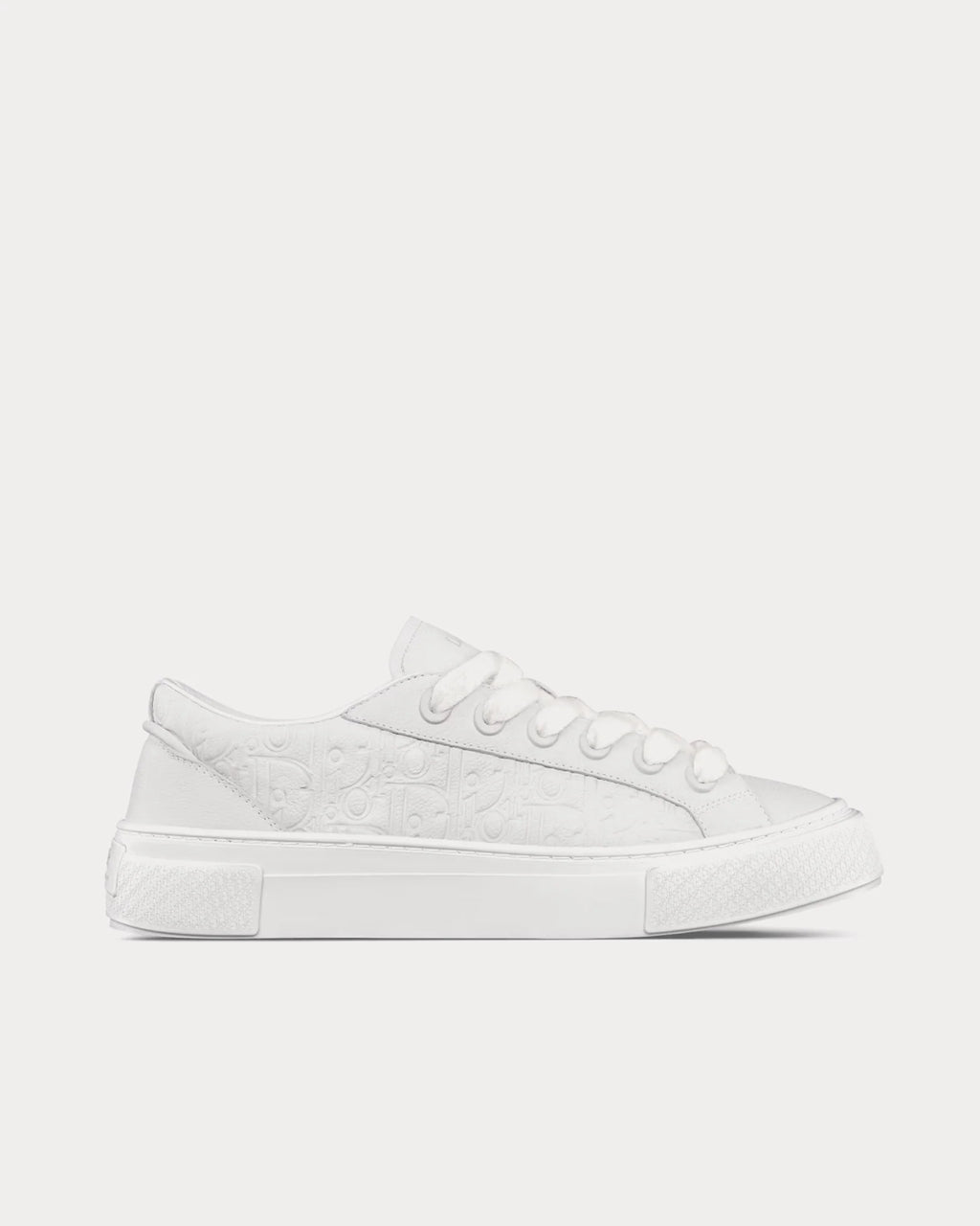 Dior - B33 White Grained Calfskin and White Dior Gravity Leather Low Top Sneakers