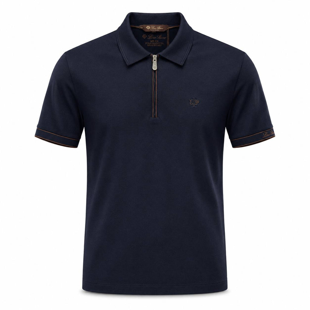 Loro Piana Marseille Polo Shirt – Navy Blue