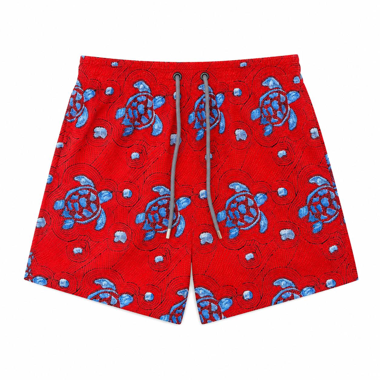 VILEBREQUIN Red Turtle Swim Shorts