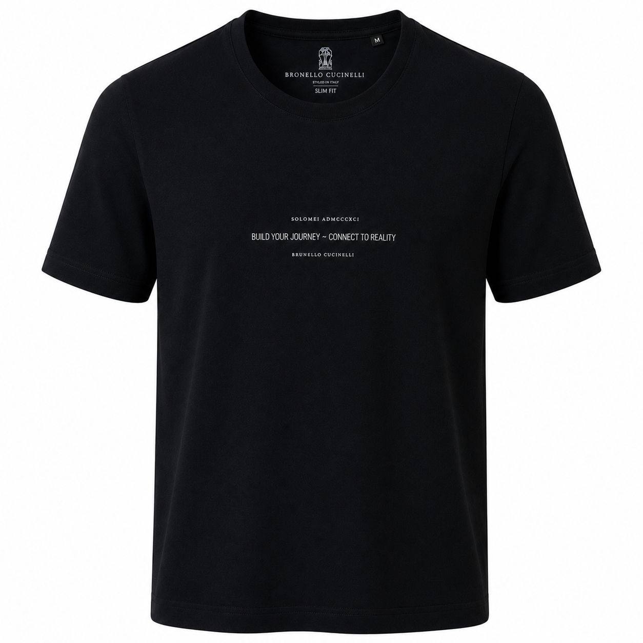 Brunello Cucinelli Slim Fit Printed T-Shirt – Black