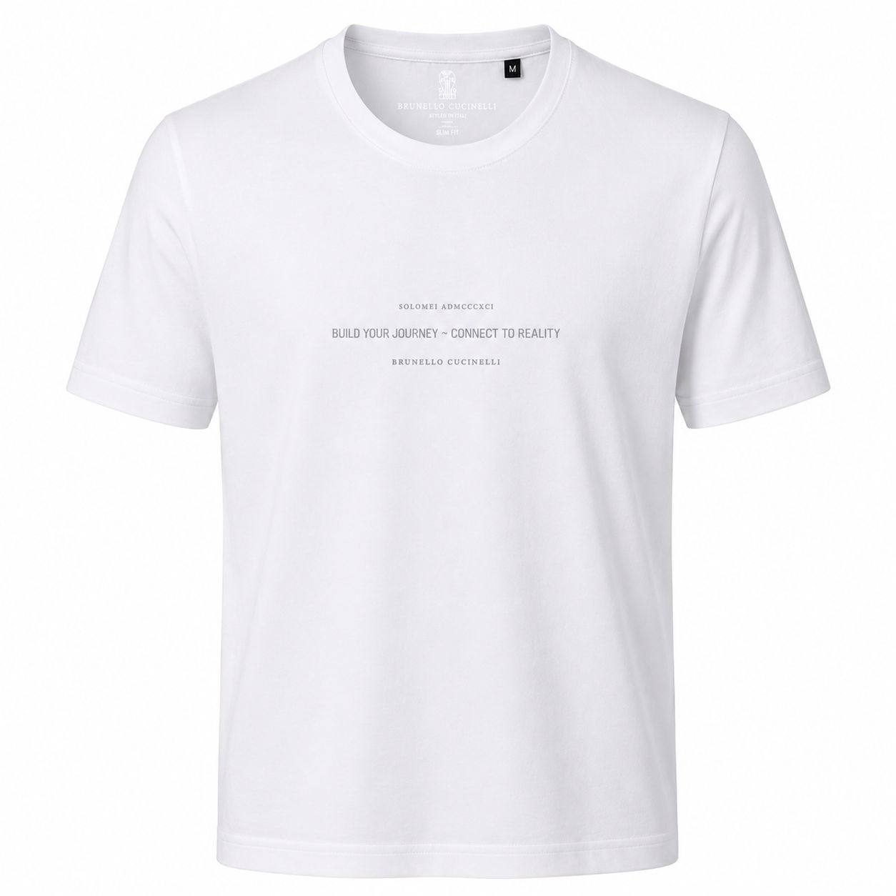 Brunello Cucinelli Slim Fit Printed T-Shirt – White