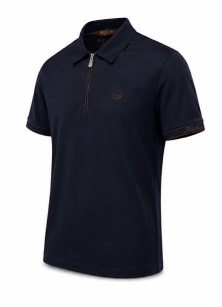 Loro Piana Marseille Polo Shirt – Navy Blue