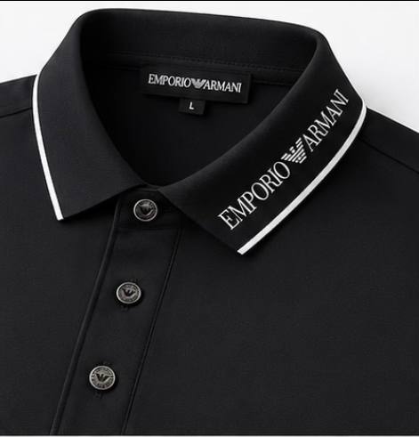 EMPORIO ARMANI Smooth Marselizia black Polo