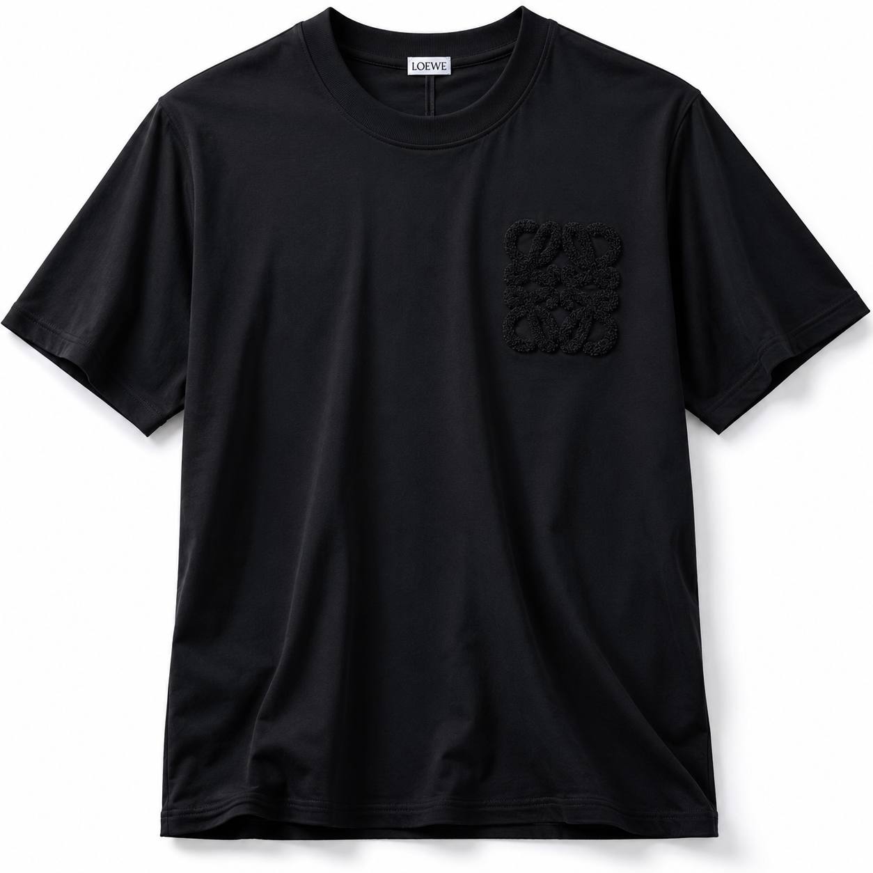 LOEWE Anagram Terry Logo T-Shirt – Black