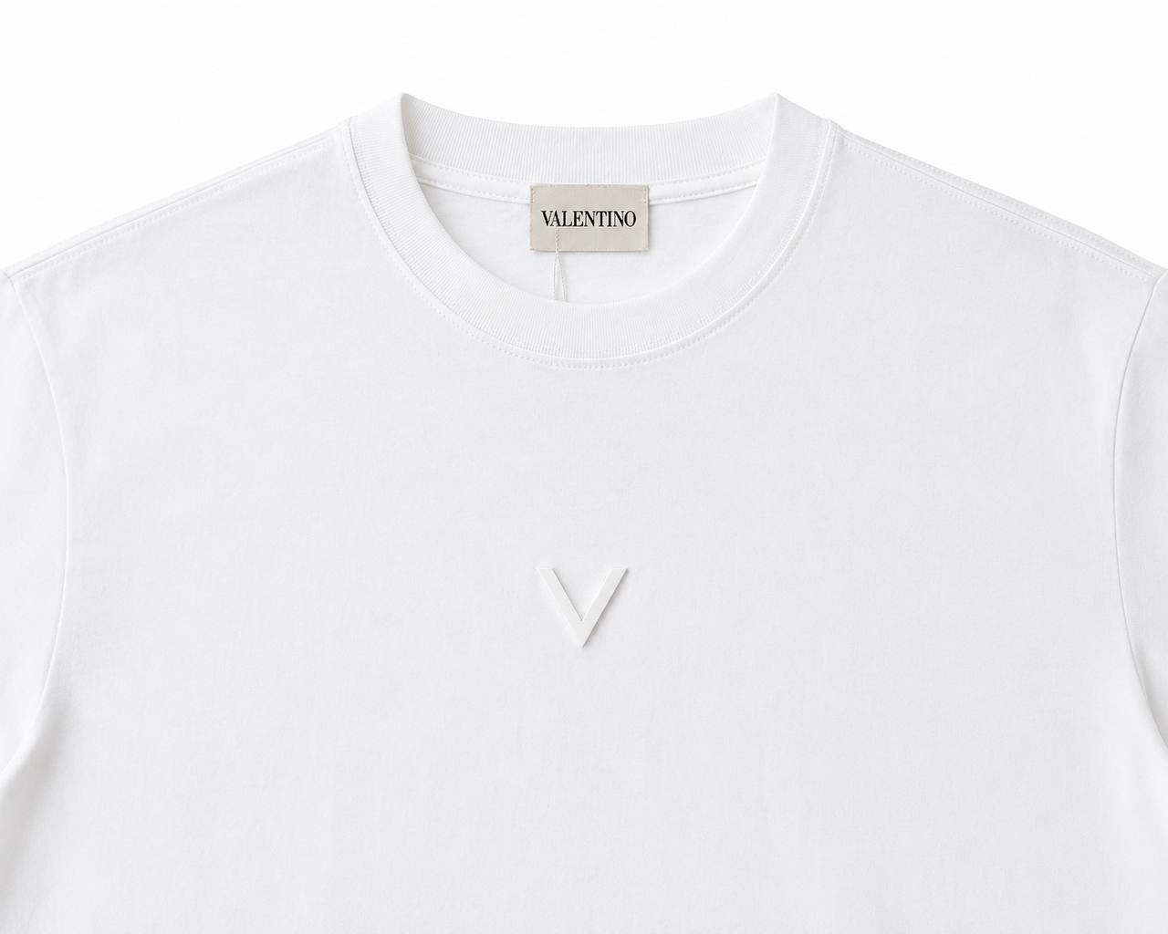 Valentino V Logo Oversized T-Shirt – White