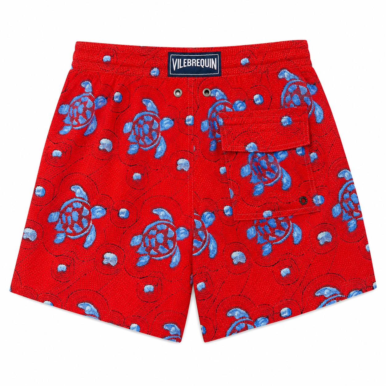 VILEBREQUIN Red Turtle Swim Shorts