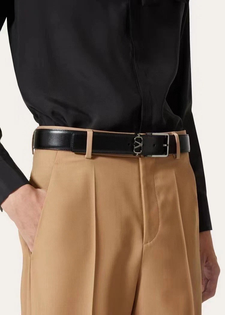 VALENTINO - silver logo buckle