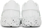 Valentino Garavani White & Green Open For A Change Sneakers
